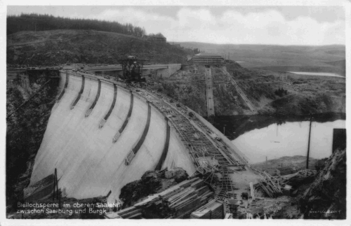 Bleilochtalsperre Staumauer * um 1930