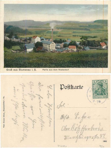 09526 Blumenau Olbersdorf Niederdorf o ca. 1910