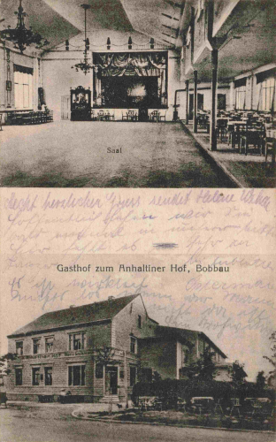Bobbau Wolfen Gasthof "Anhaltiner Hof" o 1920