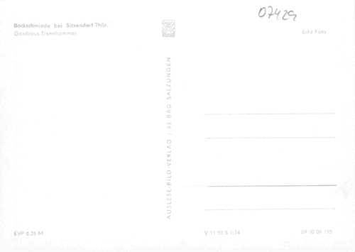 Bockschmiede Sitzendorf Thüringer Wald  * 1974
