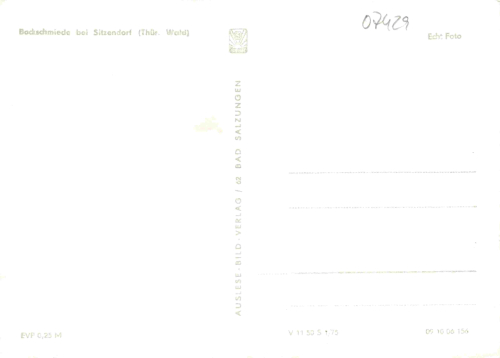 Bockschmiede Sitzendorf Thüringer Wald  * 1975