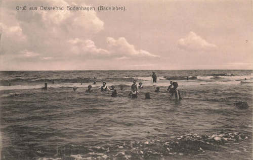 Bodenhagen Strandleben Pommern Bagicz * 1914