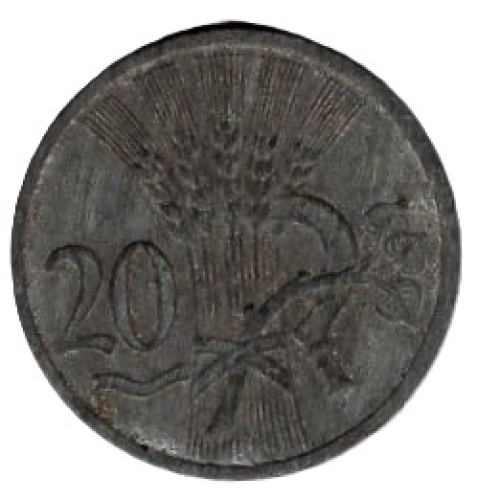 Böhmen und Mähren 20 Heller 1942 Protektorat