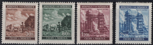 Böhmen und Mähren Michel 75-78 ** postfrisch Prager Messe