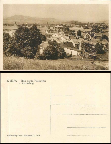 Böhmisch Leipa gegen Koselspitze und Kahlenberg *um 1930