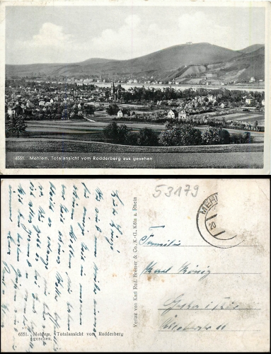 Bonn Mehlem, vom Rodderberg o ca.1935