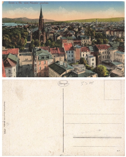 Bonn am Rhein from the cathedral *approx. 1915