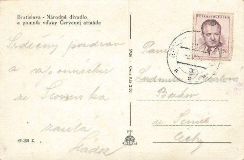 Bratislava Narodne divadlo o 6.5.1953