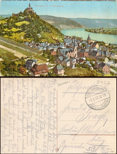 56338 Braubach Rhein Field post of the 211th Infantry Division February 7, 1917