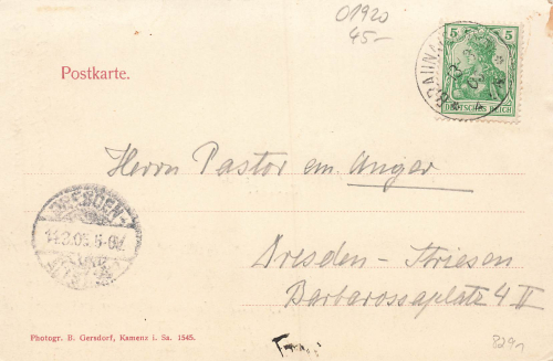 01917 Brauna Kamenz Schule Gasthof Schloss Forsthaus o 1905