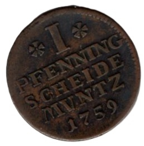 Braunschweig-Calenberg-Hannover 1 Pfennig  1759