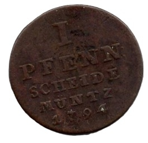 Braunschweig-Calenberg-Hannover 1 Pfennig  1794