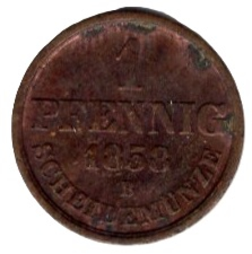 Braunschweig-Calenberg-Hannover 1 Pfennig  1858 B Georg V.