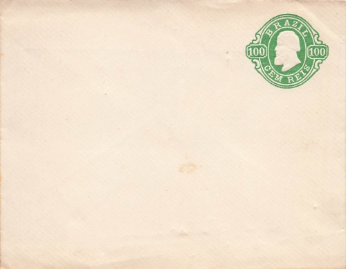 Brazil Cem Reis postal stationery envelope around 1890 *