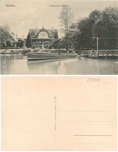 Bremen Burgerpark Meierei *ca. 1915
