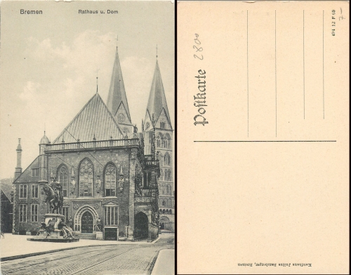 Bremen Rathaus und Dom * ca. 1915