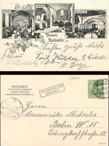 Bremen Rathskeller 11.7.1903