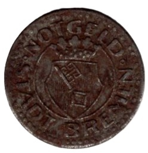 Bremen City Emergency Money 10 Pfennig 1920 Emergency Coin