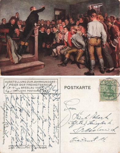 Breslau Silesia Centenary of the Wars of Liberation 1913 Postcard No. 7 Wroclaw o 1914