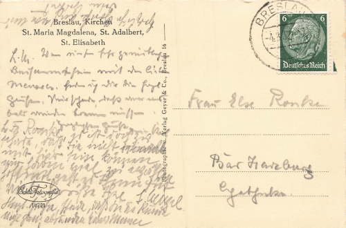 Breslau Schlesien Wrocław o 1937