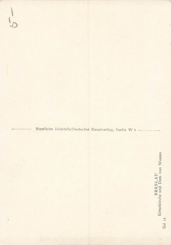Breslau Kreuzkirche Schlesien Wrocław * um 1940