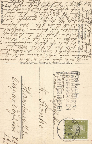 Breslau Rathaus Schlesien Wrocław  o 1932