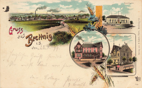 01900 Bretnig Lausitz Litho o 1899