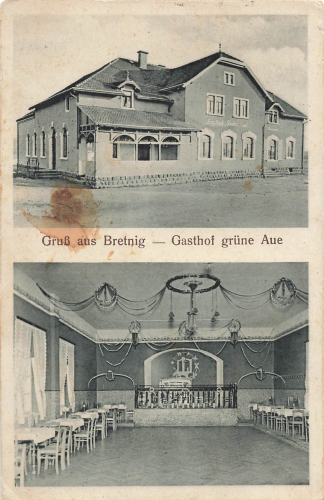 01900 Bretnig Sachsen Gasthof grüne Aue o um 1930