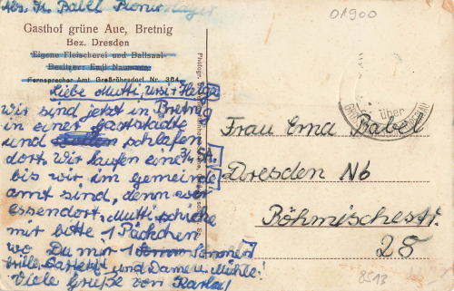 01900 Bretnig Sachsen Gasthof grüne Aue o um 1930