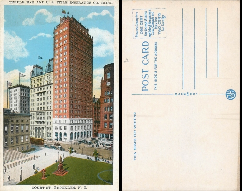 New York  Brooklyn Temple Bar  *ca 1910