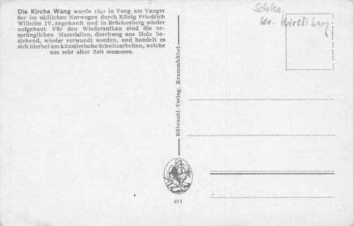 Brueckenberg Riesengebirge Kirche Wang Schlesien Bierutowice * um 1930