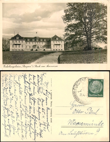 Buch am Ammersee  Erholungsheim Bayern o 25.4.1941