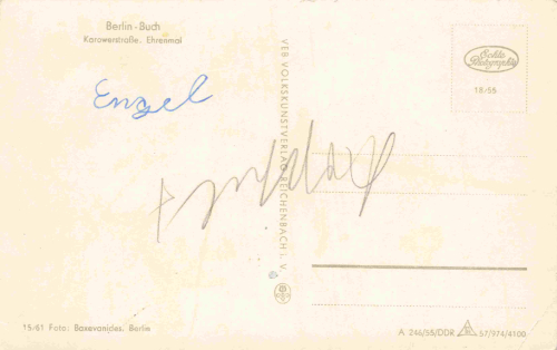 Buch Berlin karowersstrasse Ehrenmal alte Ansichtskarte  1955