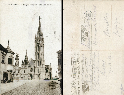 Budapest, Mathias-Kirche o 19.10.1922