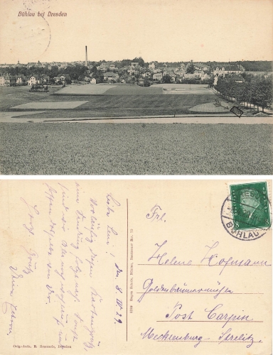 Buehlau Dresden o 8.4.1929