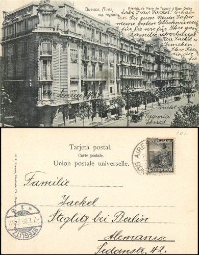 Buenos Aires Avenida de Mayo de Tacuari a Buen Orden  o 07.01.1905