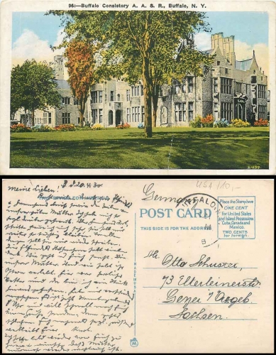 Buffalo N.Y. Consistora, gebr. 20.4.1930