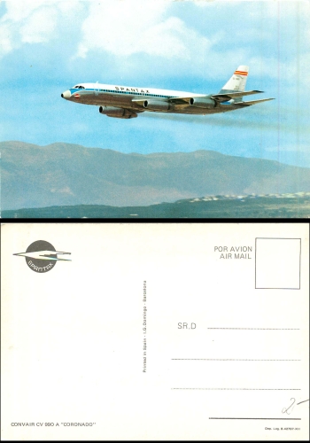 Convair CV-990 A Spantax jet plane