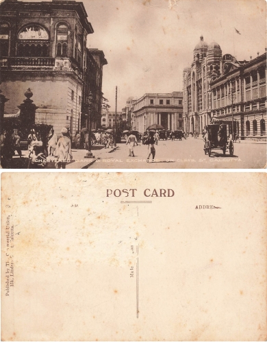 Calcutta Chartered Bank u. Royal Exchange on cleve *ca. 1920