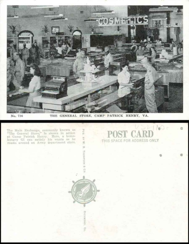 Camp Patrick Henry Virginia General Store *a. 1940