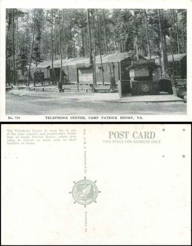 Camp Patrick Henry Virginia Telephone Center *ca. 1940