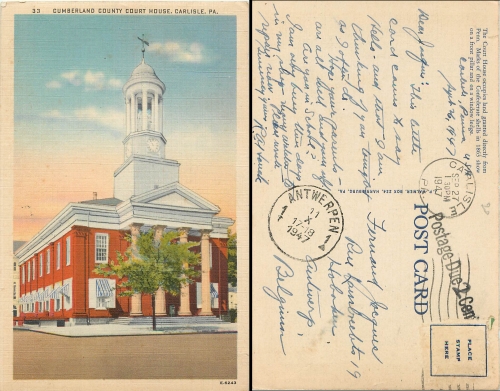 USA Pennsylvania Carlisle Cumberland County Court House o 27.9.47
