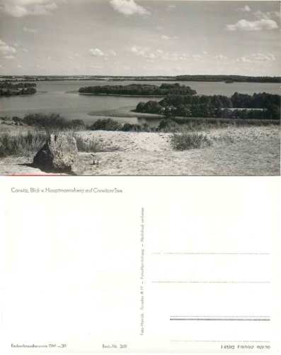 17258 Carwitz vom Hauptmannsberg auf Carwitzer See *1962 Hanich0269