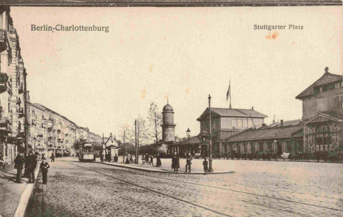 Charlottenburg, Berlin: Stuttgarter Platz with the Charlottenburg urban railway station, c. 1915