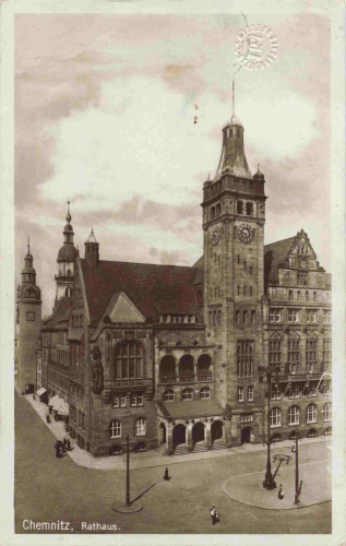 Chemnitz Sachsen Rathaus o 1928