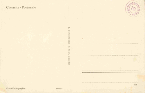 Chemnitz Sachsen Poststrasse mit Strassenbahn * u 1930
