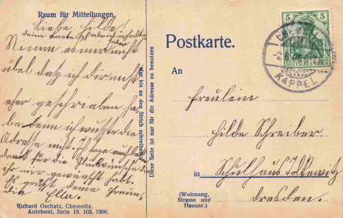 Chemnitz Sachsen Schlossteich o 1906