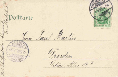 Chemnitz Sachsen Waldschänke o 1905