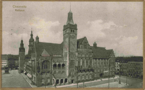 Chemnitz Sachsen Rathaus o 1925