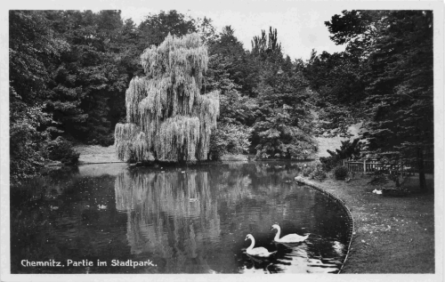 Chemnitz Sachsen Stadtpark * um 1930